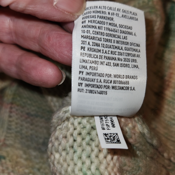 American Eagle Oversized Multicolor Cable Knit Sweater Size XS Relaxed Fit Soft - Picture 13 of 13